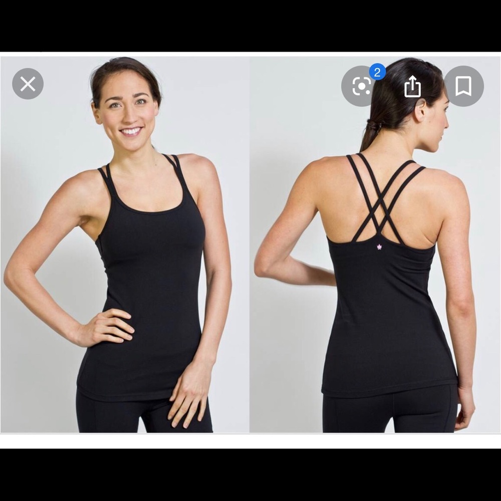 High neck black Lululemon workout tank
